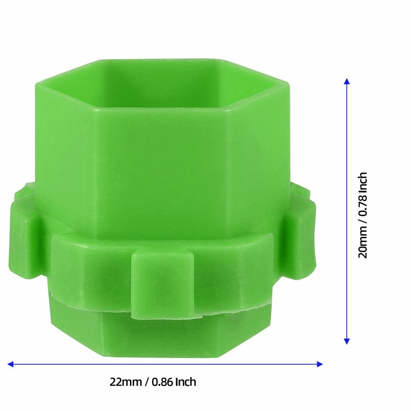 MUKCHAP 400 vasos de tinta verde para tatuaje, forma de
