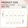 Cosmeria 24 Pieces Cherry Press On Nails, Short Square Fake