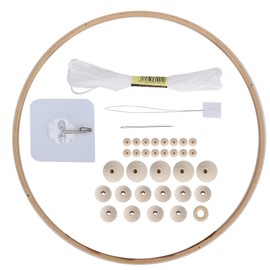 DIY Wind Chimes Kit Round Wood Beads Crafts Ornaments Hand Made Decorative Pendant