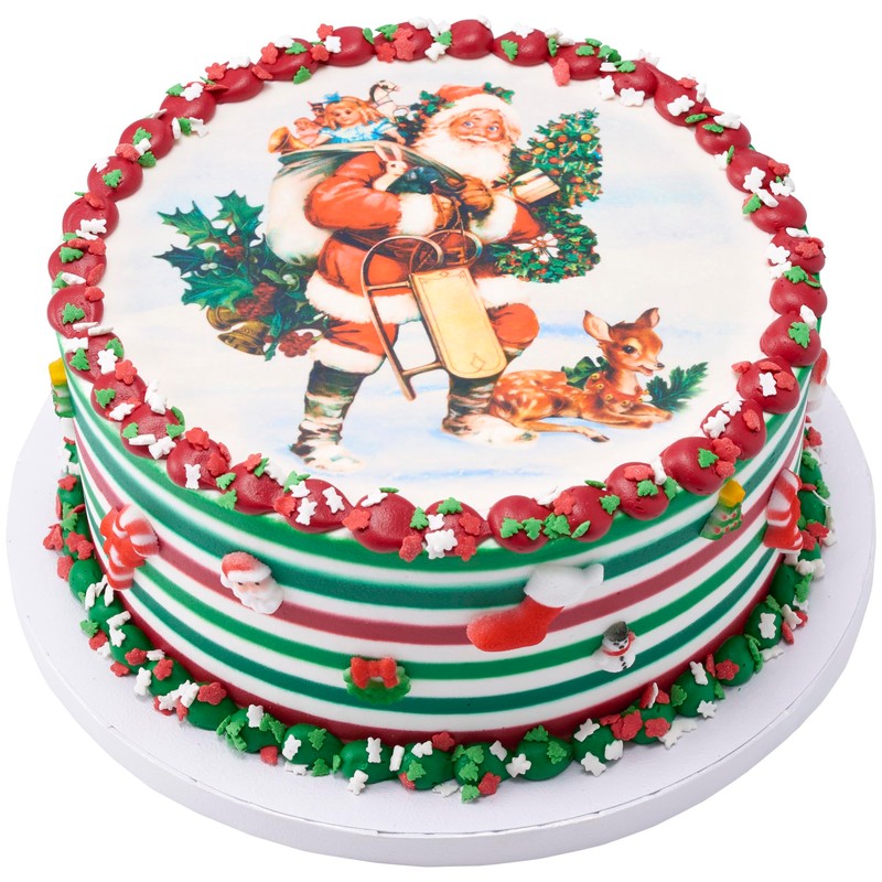 Lucks Dec-Ons Molded Sugar/Cup-Cake Topper, Christmas Charms Assortment, 5/8 Inch