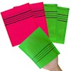 The Original Korean Exfoliating Mitt Body Scrub 4pcs (Green2 Red2)