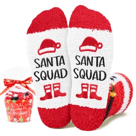 HAPPYPOP Christmas Gifts Secret Santa Gifts - Xmas Stocking Stuffers for Men Women, Santa Socks for Teens