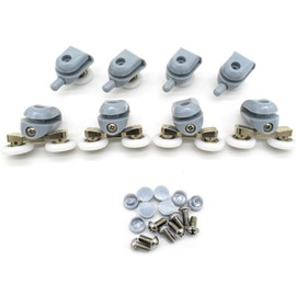 8 Pcs Top/Bottom Shower Door ROLLERS/Runners/Pulleys/Wheels bathroom Replacement Parts 22mm diameter