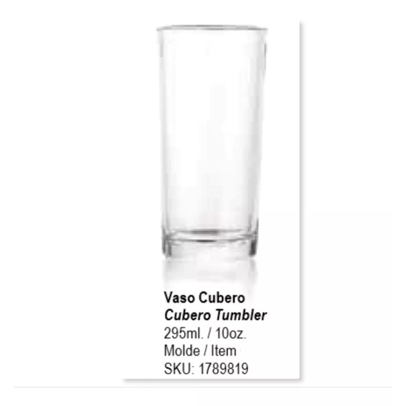LUNITA DE CRISA 10 Vaso Cubero High Ball 295 Ml