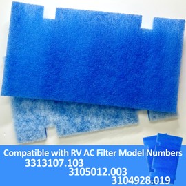 RV AC Filter, 14" X 7.5" RV Air Conditioner Filters, RV AC Filter Replacement 3313107.103/3105012.003, 5 PCS RV AC Filters, RV Air Filter, RV Air Filters For AC