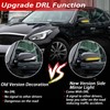 BINQIGOO 2pcs Smoked Lens Side Mirror Marker Lights LED Dynamic