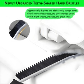 Crevice Cleaning Brush Supplies with Teeth-Shaped Hard Bristles - 3Pcs Small Cleaning Brushes for Tight Spaces Tools,Gap Cleaning Brush Tools for Cracks/Kitchen/Bathroom Tiles/Grout