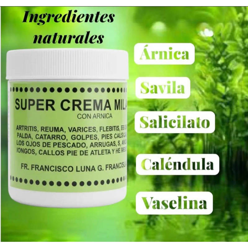 Pomada Crema Milagro Con Árnica Varices Artritis 120 Grs