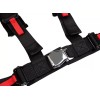 ANIKI BLACK 4 POINT AIRCRAFT BUCKLE SEAT BELT HARNESS w/