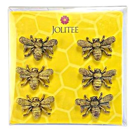 Gold Magnets Bumble Bee Decor Set of 6, Kitchen Magnets for Refrigerator, Honey Bee Decor Bee Magnets Kitchen Gold Fridge Magnets Cute Bee Gifts, Strong Magnets for Refrigerator, Whiteboard