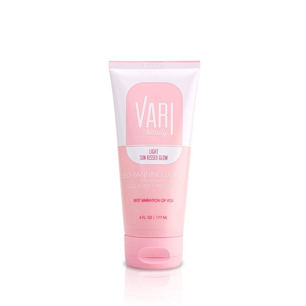 Vari Beauty Light Self-Tanning Lotion (6 Fl Oz) with Collagen and Probiotics | For a Natural, Sun-Kissed Tan | Quick Drying and Streak Free | Ultimate Hydration & Moisturization