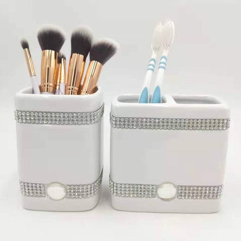 CAA'S Bathroom Accessories Set Ceramic 4 Pieces Bathroom Ensemble for
