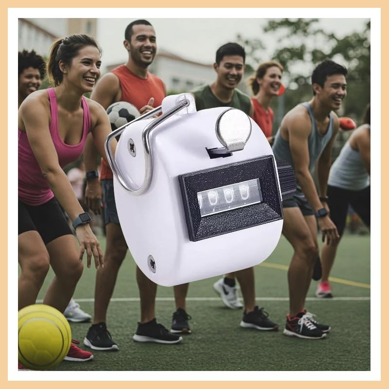 Hand Tally Counter 4 Digit Number Dual Clicker Golf Handy