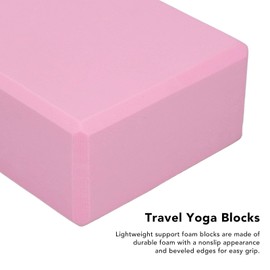 ViaGasaFamido Bloques de Yoga de Espuma EVA Rosa con Soporte Seguro para Yoga, Pilates, meditación, Aspecto Antideslizante, Estabilidad, Bloques de Yoga EVA Antideslizantes, 2 uds.