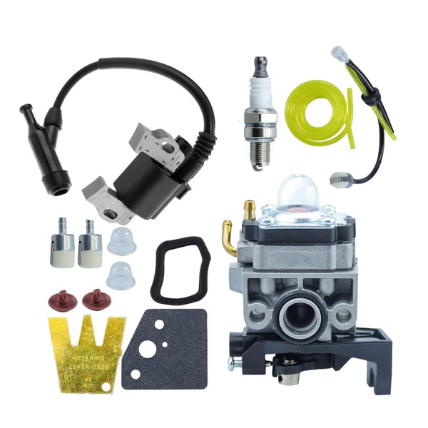POSEAGLE GX35 Carburetor Kit with 30500-Z0Z-013 Ignition Coil Replaces 16100-Z0Z-034