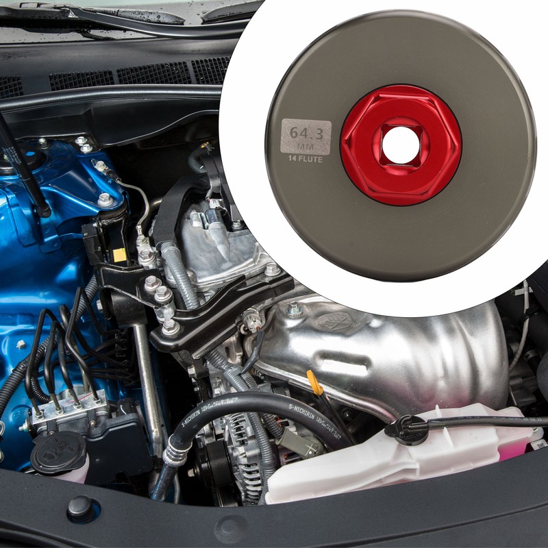 Oil Filter Wrench 64.3mm 14 Flute Filter Cap Socket Tool