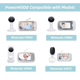 PowerHOOD 5V AC/DC Adapter Compatible with Motorola VM65 VM64 VM75 VM44 Connect HD Wireless Indoor WiFi Video Baby Monitor Camera BQ05A-0501000-U BQ06A-0501000-U Power Supply Cord Charger Cable PSU