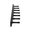 Spectrum Diversified Wood Hook Rack, 7 Peg, Black