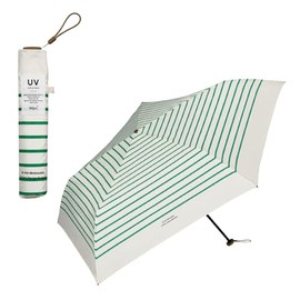[2024] Wpc. Rain Umbrella, Ultra Lightweight [Air-Light] French Border Mini Green Folding Umbrella, Women's, 21.7 inches (55 cm), 4.5 oz (115 g), Stylish, Cute, Commuting to Work or School, Travel,