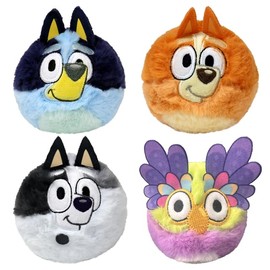 TY Bluey, Bingo, Chattermax, Muffin Bouncer 4-Piece Set – Soft Plush Toy for Kids – Cuddly, Collectible, Stuffed Plushies – Bounce Plush Toy, Cuddly Gift for Boys & Girls