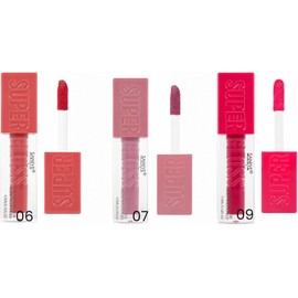 SANIYE LIP GLOSS Labial Líquido espejo brillo y brillante, hidratante larga duración (#06+#07+#09)