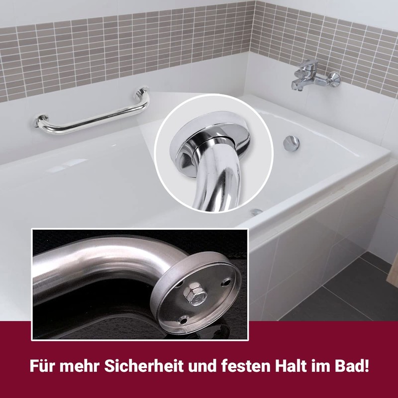 CasaXXl Stainless Steel Grab Rail for Shower and Bathtub, Bathroom