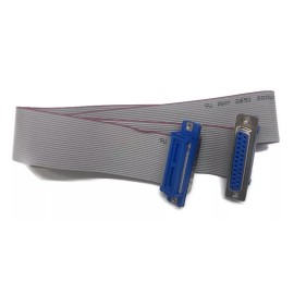 Selliton 2' 2ft DB25 Male to DB25 Female 25-wire 28AWG Flat Ribbon Cable for Data RS232
