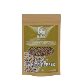 Wild Collection Whole Black Peppercorns | White Peppercorns | Premium Quality |100% Natural | Non GMO | Product Of Sri Lanka (100g, White Peppercorns)
