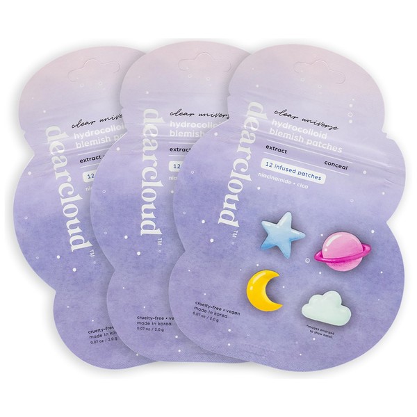 dearcloud Clear Universe Hydrocolloid Blemish Patches – Pimple Patches for