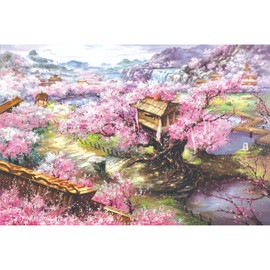 Boloshine 1000 Piece Jigsaw Puzzles for Adults, Sustainable Puzzle for Adults Teenagers Gifts, Classic Brain Challenge Educational Jigsaw Puzzle, Colorful Home Decoration (Cherry Blossom Manor)