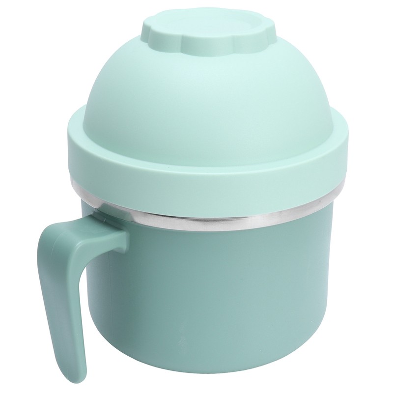 Portable Lunch Box Double Layer Thermal Noodle Bowl with Handle
