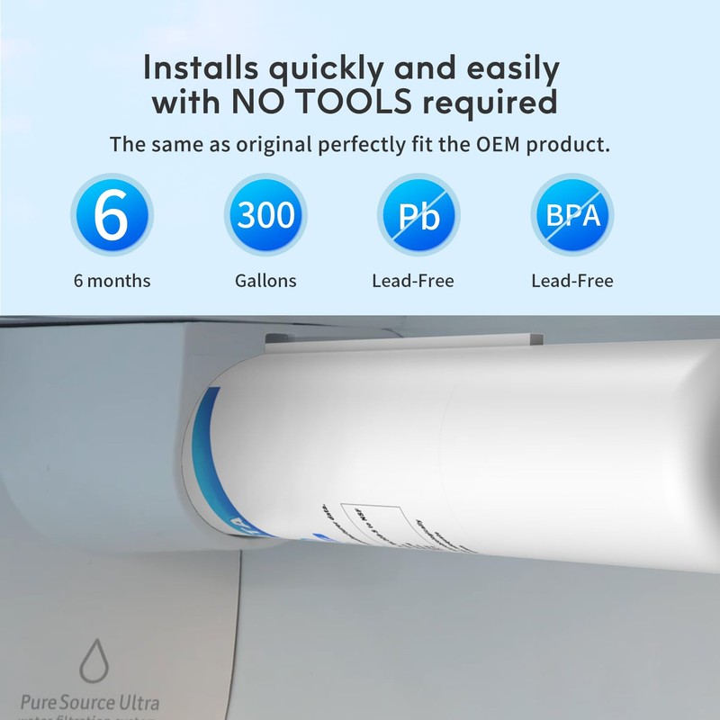Refrigerator Water Filters Compatible with ULTRAWF Pure Source Water Filters