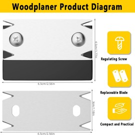 Veneer Edge Cutter, Planer Wood Hand, Mini Hand Planer with 1 Replacement Blade, Edge Cutter for Woodworking, Manual Edge Banding Cutter for PVC, ABS, Wood (Black)