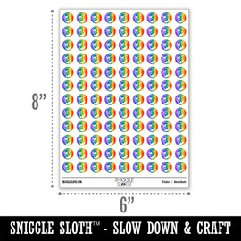 Cute Sheet Ghost Spirit Apparition Spooky Haunted 200+ Round Stickers - Gloss Finish - 0.50" Size - Rainbow
