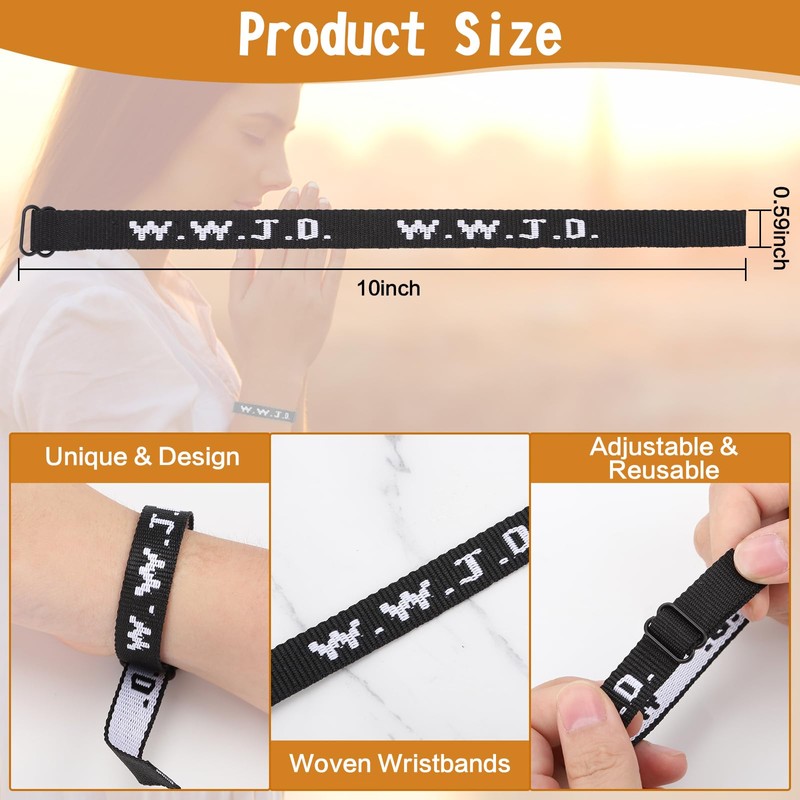 Axlksia 6 PCS WWJD Bracelets for Men and Women –