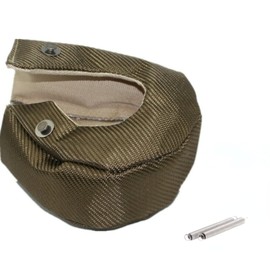 BSTFLEX Titanium Turbo Blanket for T3 Cover for Turbocharger Heat Shield Cover with Fastener Springs (T3)