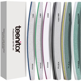 Teenitor Nail File Buffer, Nail Files, Nail Buffer Set to File, Shape,Smooth, Buffer and Shine Nails, Half-Moon