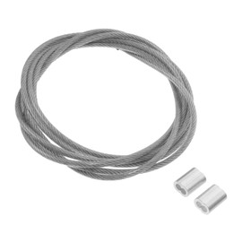 Anneome 1 Set String Basketball Net Stringing Basketball Hoop Replacement Threading Steel Wire Cord Frame Net Threading Overmolding Aluminum Buckle Cable Basketball Ring Basketball Board