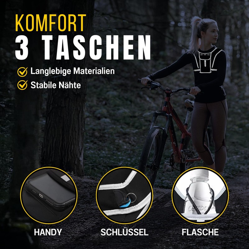 ECHOVO Reflective Running Vest for Men and Women, Lightweight Running