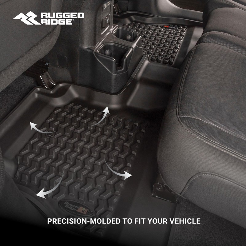 Rugged Ridge Rear Floor Liners Universal Fit | All-Terrain, Black