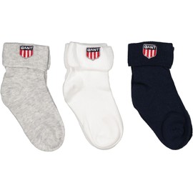 GANT Baby Boys' Socks D1 Retro Shield Socks Pack of 3, Evening Blue
