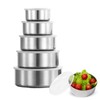 Liroyal Storage Containers, Round Shape, Set of 5, Divided Bowls
