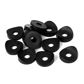 uxcell 25mm x 8mm x 9mm Plastic Machine Round Spring Deck Washers Fastener Black 12 Pcs