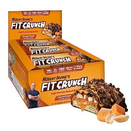 Fit Crunch- “FITCUNCH Barritas Proteínas Tamaño Snack, Diseñadas por Robert Irvine, Barra Horneada de 6 Capas, 3g de Azúcar, Glute