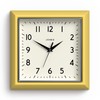 JONES CLOCKS® Mustard Quadratische Retro Wanduhr Modern Farbdesign Perfekt als