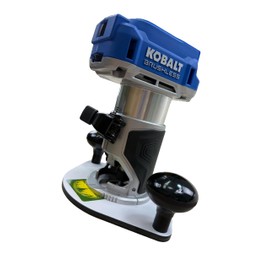 Woodhaven 8390 Trim/Compact/Palm Router PC style Guide Bushing Baseplate for KOBALT 24V Durable Solid White Phenolic, w/Hardware Made in the USA