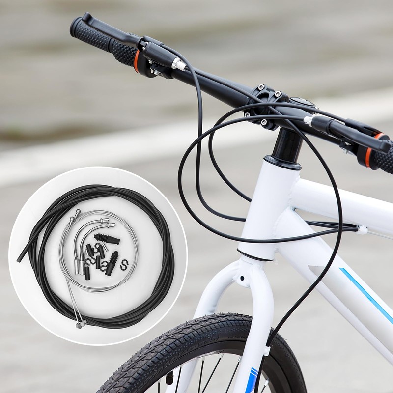 Gemtte Bicycle Brake Cable Set, 2 Sets Bowden Cable Universal