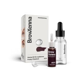 Henna  Hyaluronic Base Kit for eyebrows Henna y acido hialuronico para cejas (105 Frosty Chestnut)                                                    