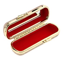 2x estuche para lápiz labial con bolsa organizadora de espejo para monedero para viajes de mujeres y niñas