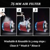 Cold Air Intake Filter, High Performance, Washable Filter, Clamp-On Replacement